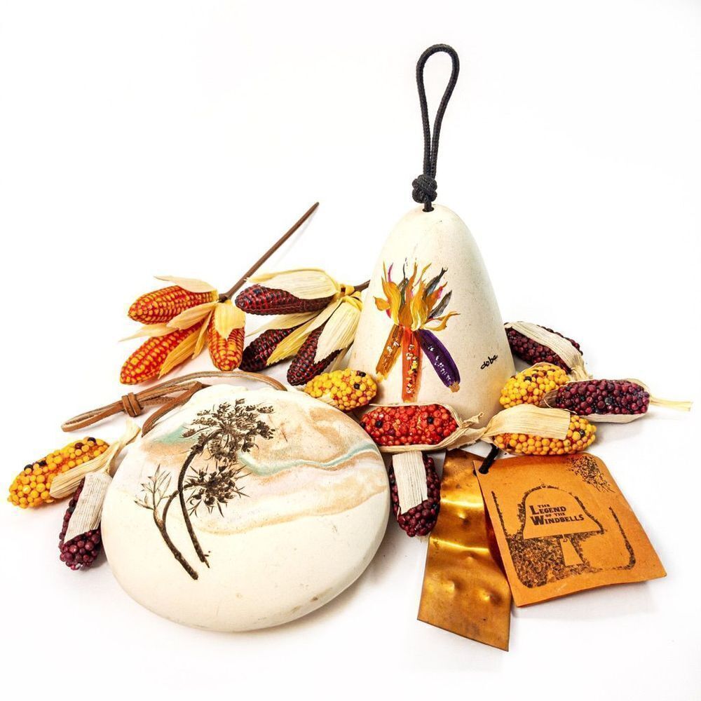 Southwest Art Pottery Bundle: Windbell by dobe & Canteen by J. Floyd